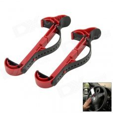 Adjustable Car Steering Wheel Mounted ABS Holder for IPHONE / Samsung / GPS - Black + Red (2 PCS) Adjustable Car Steering Wheel Mounted ABS Holder for IPHONE / Samsung / GPS - Black + Red (2 PCS)