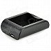 ABS 1A 5V Outdoor Sports Video Camera Battery Charging Dock for SJ4000 - Black ABS 1A 5V Outdoor Sports Video Camera Battery Charging Dock for SJ4000 - Black