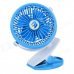YF-130 Clip Style USB Powered 4-Mode Fan - Blue (1 x 8650) YF-130 Clip Style USB Powered 4-Mode Fan - Blue (1 x 8650)