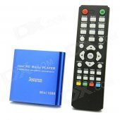 Jesurun MP021 Mini 1080P Full HD Media Player w/ HDMI / USB / SD / AV / YUV - Blue