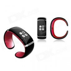 OLED Bluetooth V3.0 Smart Touch Bracelet Watch w/ Music Player / Pedometer - Black + Red OLED Bluetooth V3.0 Smart Touch Bracelet Watch w/ Music Player / Pedometer - Black + Red