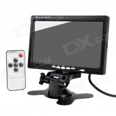 High Resolution 7'' LCD Digital Car Rear-View Security Monitor - Black