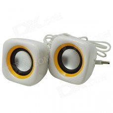 WLD FS-66 2 x 3W Mini Wired Speaker w/ 3.5mm / USB 2.0 for Laptops / Computers - White WLD FS-66 2 x 3W Mini Wired Speaker w/ 3.5mm / USB 2.0 for Laptops / Computers - White