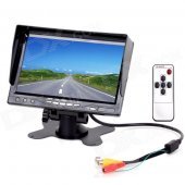 7" TFT LCD 2-CH Digital Rear View Monitor w/ Sunshade + Remote Control (PAL & NTSC)