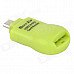 Micro USB Micro SD / TF Card Reader for Samsung / HTC / BlackBerry + More - Grass Green Micro USB Micro SD / TF Card Reader for Samsung / HTC / BlackBerry + More - Grass Green