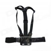 HGYBEST Eelastic Chest Strap and Head Strap Set for GOPRO - Black