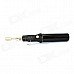 Windproof Alloy Straight Welding Butane Gas Lighter - Black + Silver