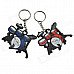 DEDO MG-57 Drum Styled PVC Key Chains - Blue + Black + White + Red (2 PCS)