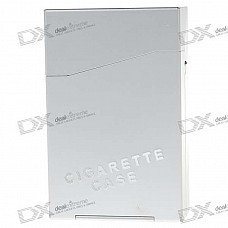 Aluminum Alloy Cigarette Case - Silver (Holds 10)