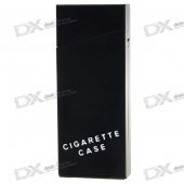 Lady's Aluminum Alloy Cigarette Case - Black (Holds 10)