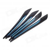 YI-279 3M Automotive Anti-bump Rubber Car Body Adhesive Strips - BLack + Blue (4 PCS)