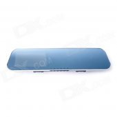 MIYUOG F8 4.3'' Blue Mirror Screen Recorder Car DVR w/ 13.0MP Dual Camera / G-sensor - Blue + Black