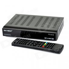 SKYBOX F6 2.7" Screen 1080P HD Digital Satellite Receiver w/ Remote Controller - Black (2 x AAA)