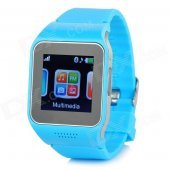 V9 GSM & Bluetooth Wrist Watch Phone w/ 1.5" Screen, Quad-band, FM - Blue