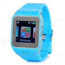 V9 GSM & Bluetooth Wrist Watch Phone w/ 1.5" Screen, Quad-band, FM - Blue V9 GSM & Bluetooth Wrist Watch Phone w/ 1.5" Screen, Quad-band, FM - Blue