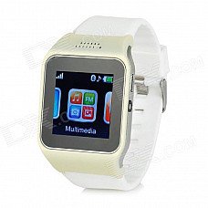 V9 GSM & Bluetooth Wrist Watch Phone w/ 1.5" Screen, Quad-band, FM - White + Beige V9 GSM & Bluetooth Wrist Watch Phone w/ 1.5" Screen, Quad-band, FM - White + Beige