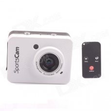 PANNOVO 2.4" Touch Screen 5.0M CMOS HD Waterproof Sport Mini Camcorder w/ HDMI + Remote - White PANNOVO 2.4" Touch Screen 5.0M CMOS HD Waterproof Sport Mini Camcorder w/ HDMI + Remote - White