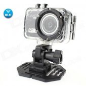 CAM F39 Wi-Fi Control 120° 5.0 MP 2/3 CMOS 1080P Full HD Sports Camera w/ Micro HDMI - Black