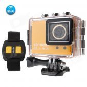 CAM AT200 1.5 TFT Screen 50M Waterproof 1080P Full HD 5.0MP CMOS Remote Control Wi-Fi Sports Camera