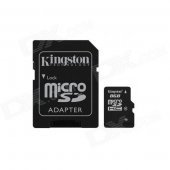Kingston 8GB microSDHC Class 4 Flash Memory Cards with SD Adapter SDC4/8GB