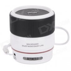 SLANG WS-A88 Lens Style Rechargeable Multimedia Player Speaker w/ USB 2.0 / TF / FM - White + Black SLANG WS-A88 Lens Style Rechargeable Multimedia Player Speaker w/ USB 2.0 / TF / FM - White + Black