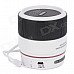 SLANG WS-A88 Lens Style Rechargeable Multimedia Player Speaker w/ USB 2.0 / TF / FM - White + Black SLANG WS-A88 Lens Style Rechargeable Multimedia Player Speaker w/ USB 2.0 / TF / FM - White + Black