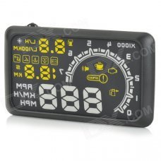 W02 5.5" HUD Head-up Display System w/ Speedometer / OBD II Cable - Black + Yellow W02 5.5" HUD Head-up Display System w/ Speedometer / OBD II Cable - Black + Yellow