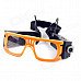 PANNOVO AT80 Full HD 1080P 5.0MP Outdoor Sports Camera Glasses - Blue + Yellow PANNOVO AT80 Full HD 1080P 5.0MP Outdoor Sports Camera Glasses - Blue + Yellow