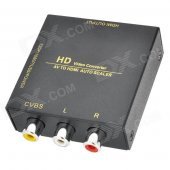 AV to HDMI Audio Scaler / HD Video Converter w/ Mini USB / RCA - Black