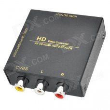 AV to HDMI Audio Scaler / HD Video Converter w/ Mini USB / RCA - Black AV to HDMI Audio Scaler / HD Video Converter w/ Mini USB / RCA - Black