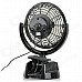 Lileng 823 Adjustable 3-Blade 2-Mode USB 2.0 Powered Mini Fan - Black (107cm-Cable / 4 x AA)