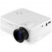 UR52 New 1080P Home Theater Multimedia LCD Projector w/ AV / TV / VGA / USB / HDMI / SD - White