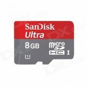 Sandisk SDSDQUA-008G Micro SD / TF Memory Card w/ SD Adapter - 8GB