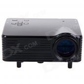 UR53 Mini 1080P LED Portable Projector w/ AV / VGA / USB / HDMI / 8GB SD Card - Black