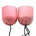 WLD FS-31 2 x 3W Mini Speakers for Laptops / Computers - Pink (2 PCS) WLD FS-31 2 x 3W Mini Speakers for Laptops / Computers - Pink (2 PCS)