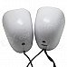 WLD FS-34 2 x 3W Mini Speakers for Laptops / Computers - White + Yellow + Black (2 PCS) WLD FS-34 2 x 3W Mini Speakers for Laptops / Computers - White + Yellow + Black (2 PCS)