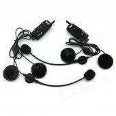 TWP-1200 Bluetooth Interphone Handset for Motorcycle / Skiing Helmet - Black (1200m / 2PCS)