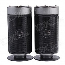 Jeway JS-3116 2.0 Channel Fashion Speakers Set for Laptop / Tablet PC - Black + Silver Jeway JS-3116 2.0 Channel Fashion Speakers Set for Laptop / Tablet PC - Black + Silver