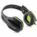 3.5mm Wired Gaming Headset w/ Sound Card / Microphone - Black + Green (Cable-240cm) 3.5mm Wired Gaming Headset w/ Sound Card / Microphone - Black + Green (Cable-240cm)