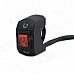 MaiTech DIY Motorcycle Headlight Button Switch - Black + Red