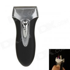 6752 Creative Razor Shape Fashion Wind-proof Refillable Butane Jet Lighter - Black + Silver 6752 Creative Razor Shape Fashion Wind-proof Refillable Butane Jet Lighter - Black + Silver