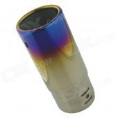 Kapeier B50 Universal Stainless Steel Car Exhaust Pipe Muffler Tip - Blue + Silver + Multi-Colored