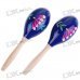 Hand Carved Wooden Maracas (Pair/Color Assorted)