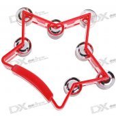 Hard Plastic Star Shaped Tambourines (Color Assorted)