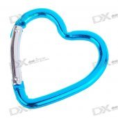 Aluminum Alloy Heart Shaped Carabiner Clip (Assorted Color)