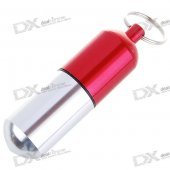 Aluminum Alloy Pill Shaped Keychain (Assorted Color)