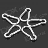 Aluminum Alloy Carabiner Clip (5-Piece Pack/Assorted Colors)
