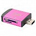 Yaosheng 4-in-1 Multi-functional USB 2.0 Card Reader - Purple + Black Yaosheng 4-in-1 Multi-functional USB 2.0 Card Reader - Purple + Black