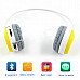 BH308 Bluetooth V2.1 Stereo Headband Headphone w/ Microphone - Yellow + White BH308 Bluetooth V2.1 Stereo Headband Headphone w/ Microphone - Yellow + White