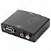 1080P High Resolution VGA to HDMI Converter Adapter - Black